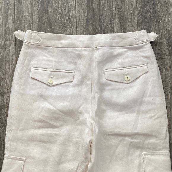 Banana Republic - NWT! Off-White 100% Cotton High Rise Cargo Pant - Size 4 - Picture 10 of 10